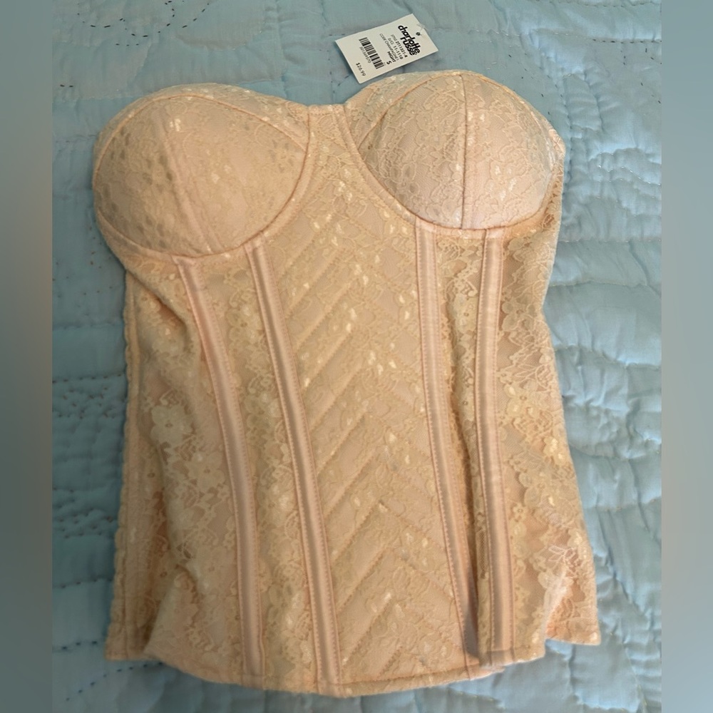 New quilted lace bustier